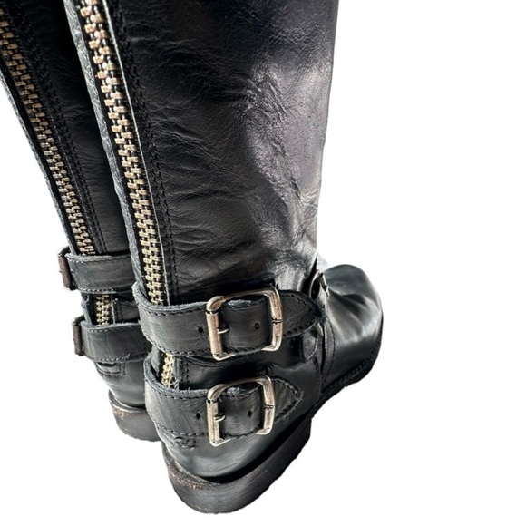 Frye Black Veronica Back Zip Boot Size 7.5 - Picture 8 of 16